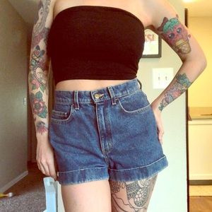 American Apparel High Waist Jean Shorts